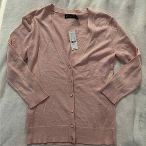 New York & Company Women's Pink Cardigan Sweater